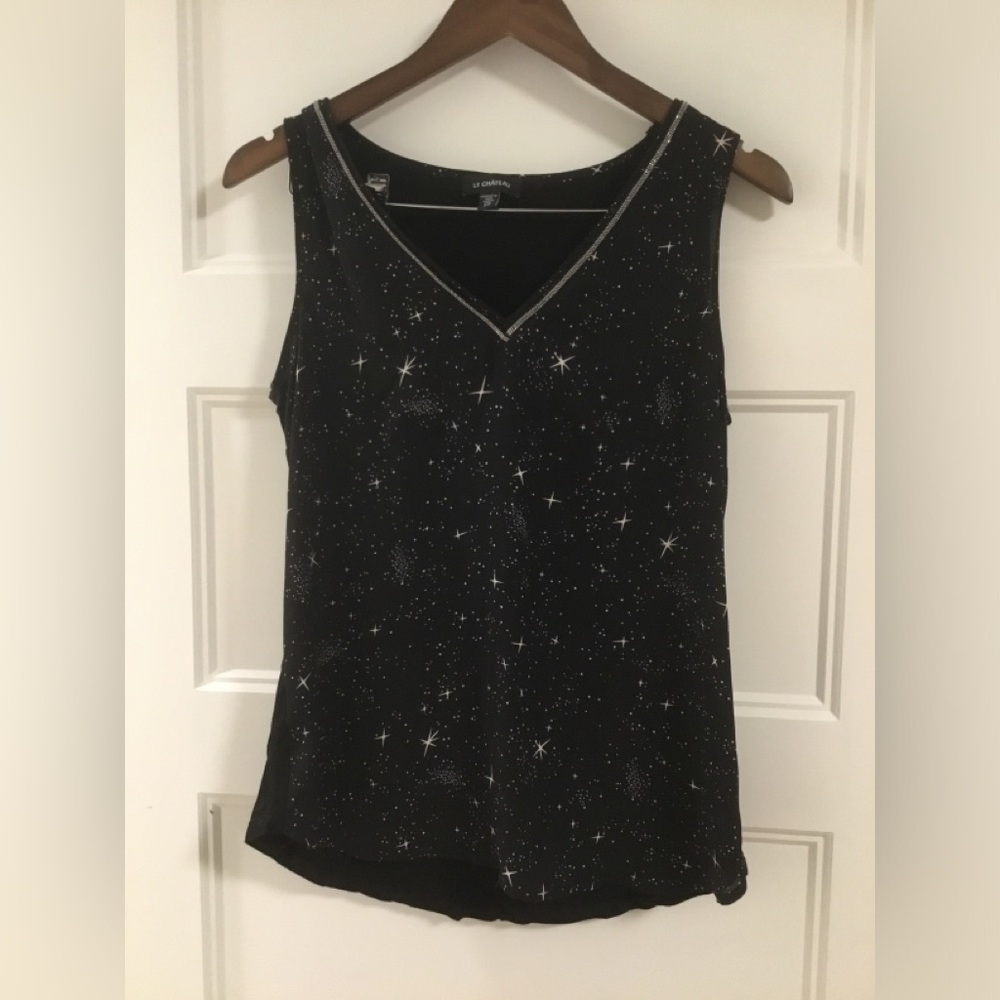 Le Chateau Black Starry Tank Top